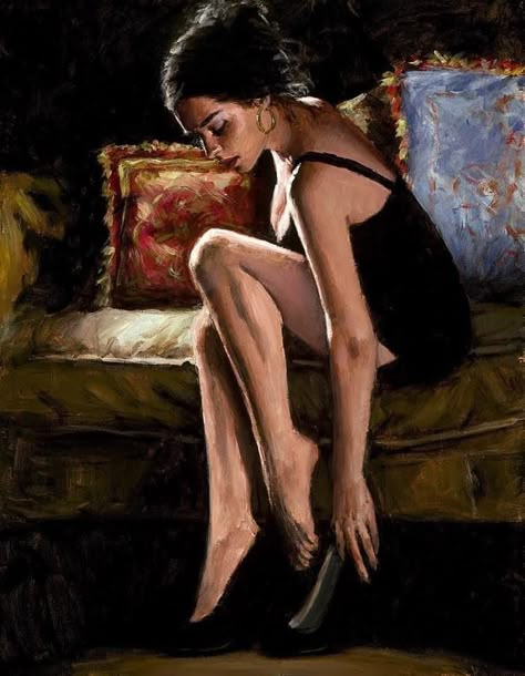 Fabian Perez, Limited Edition, Paintings, Canvas, Red, Blue, Art