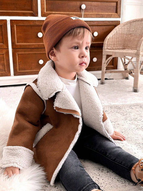 Winter Fashion Jackets, Baby Boy Jackets, Boy Outerwear, Baby Outerwear, Winter Mode, Brown Coat, Boys Jacket, Boys Clothing, Kids Sleepwear