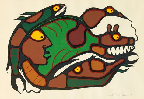 Norval Morrisseau Art, Indigineous Art, Morrisseau Art, Ojibwe Art, Norval Morrisseau, South American Art, Native American Peoples, Art Tree, Native American Artists