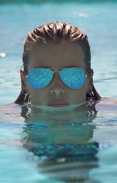 A Woman, Pool, Sunglasses, Tumblr, Water, Blue