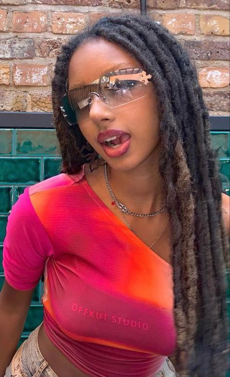 Long Dreads, Hairstyles 2024, Goddess Braids Hairstyles, Fashion Eye Glasses, Shaved Sides, Instagram Outfits, Girl Swag, Goddess Braids, Cute Swag Outfits