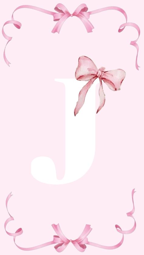 J Initial Wallpaper, J Letter Wallpaper, J Wallpaper, J Letter Images, Pink Ribbon Wallpaper, Pink Hello Kitty Wallpaper Iphone, Rosa Bb, Letter Images, Tagalog Quotes Funny