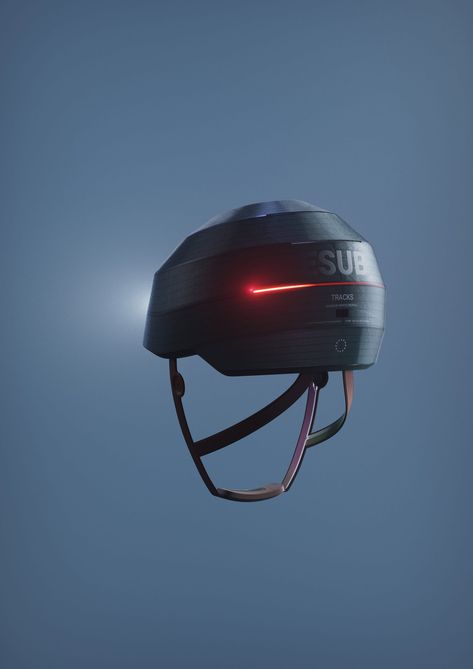 The WertelOberfell ESUB Tracks Smart Helmet Smart Helmet, Urban Bicycle, Helmet Design, Bike Helmet, Bicycle Helmet, The Prestige, Industrial Design, Riding Helmets, Concept Design