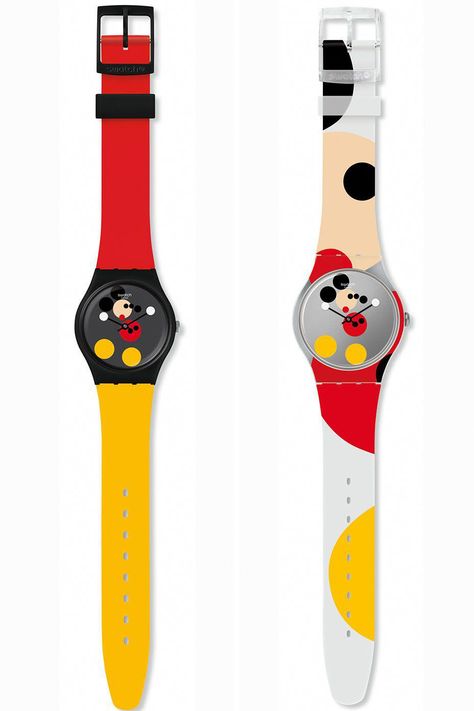 Swatch and Damien Hirst Partner to Celebrate Mickey Mouse’s 90th Birthday | Hollywood Reporter #2two2 Mickey Watch, Starry Night Light, Mickey Mouse Design, Mickey Mouse Watch, Disney Watches, Trendy Watches, Hollywood Reporter, Damien Hirst, Used Watches