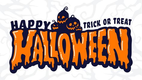 Happy Halloween Text Banner with pumpkin family Happy Halloween Font, Text Banner, Halloween Party Poster, Halloween Logo, Halloween Text, Pumpkin Family, Halloween Crafts Preschool, Happy Halloween Banner, Happy Halloween Signs