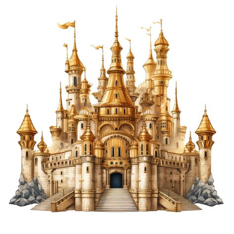 Minecraft Concept Art, Cinderella Images, Castle Wedding Cake, Castle Png, Minecraft Concept, Castle Cartoon, Halloween Live Wallpaper, Gold Castle, City Of Atlantis