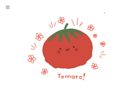 Cute Tomato Cartoon, Tomato Doodle, Kawaii Tomato, Tomato Cartoon, Tomato Tattoo, Tomato Illustration, Tomato Drawing, Cute Tomato, Orange Aesthetic