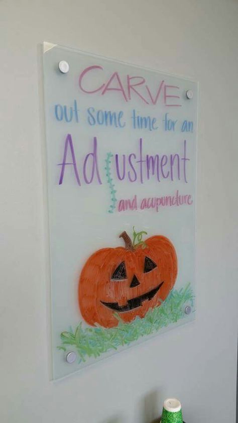 Chiropractor Humor Halloween, Chiropractic Quotes Motivation, September Chiropractic Boards, Back To School Chiropractic Boards, Chiropractic Bulletin Board Ideas, Halloween Chiropractic Boards, Chiropractor Board Ideas, Chiropractic Chalkboard Ideas, Patient Appreciation Ideas Chiropractic