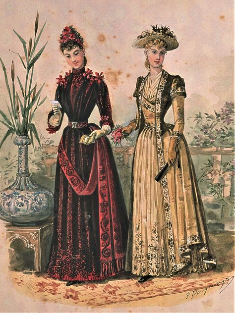 1889 Fashion, Late 19th Century Fashion, Ghost Walk, Victorian Era Fashion, 1880s Fashion, 19th Century Clothing, Fashion Decades, Era Fashion, 1800s Fashion