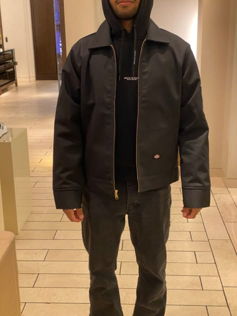 Dickies Jacket Outfits Men, Dickies Eisenhower Jacket Outfit, Starboy Outfit, Eisenhower Jacket, Oversized Outfits, Adidas Brown, Birthday Fit, Birthday Fits, Oversized Outfit