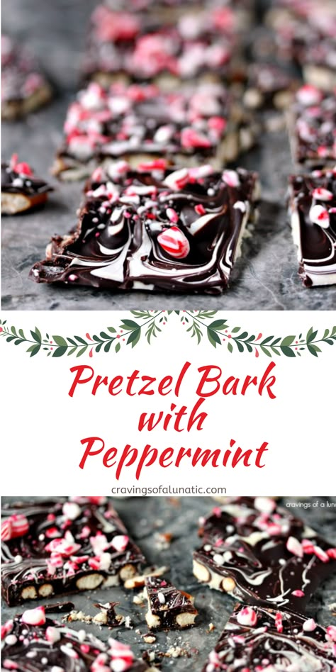 Peppermint Bark With Pretzels, Christmas Brittle Bark, Pretzel Christmas Bark, Peppermint Bark Pretzels, Chocolate Pretzel Bark, Bark Candy Recipes, Dessert Bark, Pretzel Bark Recipes Simple, Peppermint Chocolate Pretzels