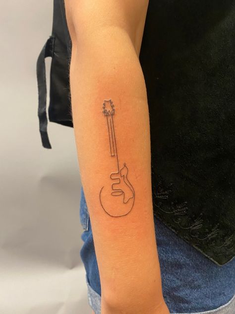 Small Guitar Tattoo, Tattoo Guitar, Small Guitar, Guitar Tattoo, New Tattoo, Guitar Music, Infinity Tattoo, New Tattoos, Tatting