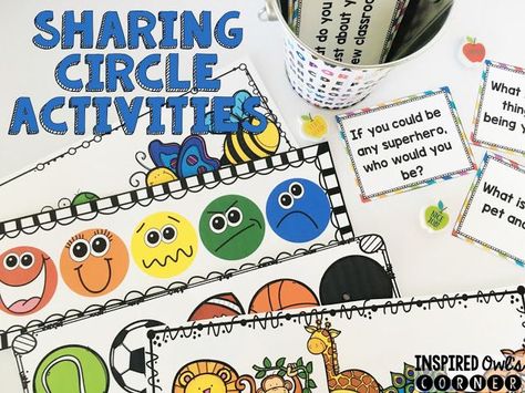 Freebie community building activity. Perfect for your first, second, or third grade classroom. Includes freebies to use with your students. {1st 2nd, 3rd grade class- freebies, community building, management} Sharing Circle Ideas, Circle Activity, Wheat Art, Circle Activities, Sharing Circle, Community Circle, Closing Circle, Circle Ideas, Community Building Activities