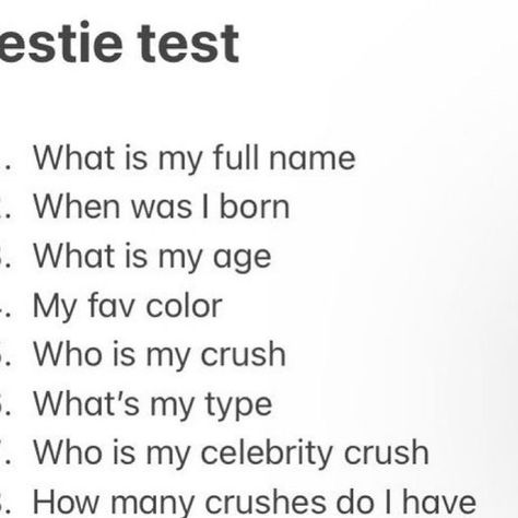 tee_mah🥀 on Instagram: "Bestie test❤️🥹 ….. questions to ask your bestie ✅❤️" Bestie Questions To Ask, Questions To Ask Your Boy Best Friend, Questions For Your Best Friend, Questions To Ask Your Bestie, Question To Ask Your Crush, Questions To Ask Your Best Friend, Bestie Test, Ask Your Bestie, Questions To Ask Your Crush