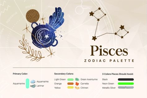 Discover The Lucky Colors that Represent the Pisces Zodiac Sign Zodiac Signs As Things, Pisces Color, Zodiac Signs Colors, Color Science, Pisces Personality, Zodiac Sign Designs, Pisces Traits, Scorpio And Capricorn, Pisces Zodiac Sign