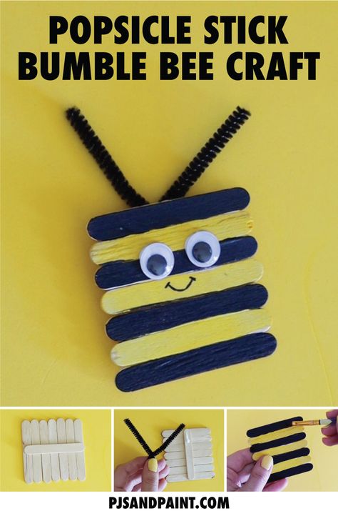 Letter B Activities, Bumble Bee Craft, Easy Popsicles, Bee Craft, Fun Friday, Summer Activity, Popsicle Stick, Bee Crafts, Need A Break