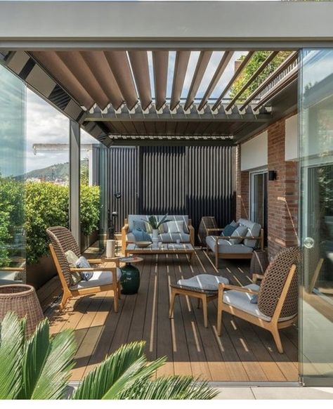 Balcon Mic, Design Per Patio, Roof Garden Design, Terrace Garden Design, Terrace Decor, Rooftop Terrace Design, Rooftop Design, Rooftop Patio, Have Inspiration