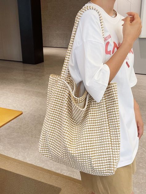 Beach Bags for Women - Summer Soft Large Woven Shoulder Purse Handbag, Beach Tote Straw Bag for Summer Vacation Summer Soft, Beach Bags, Beach Tote, Shoulder Purse, Beach Bag, Summer Vacation, Purses And Handbags, Straw Bag, Straw