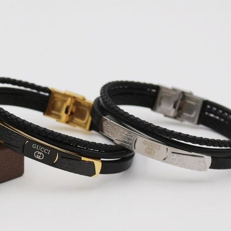 Men Bracelets, Cute Birthday Cakes, Bracelets For Men, Mens Bracelet, Leather Bracelet, Bangles, Gucci, Leather