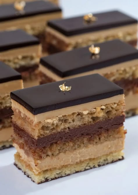 Mini Opera Cakes | PDF | Cakes | Foods Mini Opera Cake, Monoportion Dessert, Chocolate Tiramisu Cake, Pastel Opera, Entremet Cake, Mini Patisserie, Mini Chocolate Cake, Buttercream Chocolate, Opera Cake