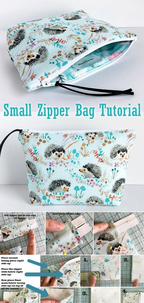 Zipper Pouch Tutorial Free Pattern Sewing Projects, Zipper Pouch Gift Ideas, Sew Small Zipper Pouch, Sewing Small Bags Zipper Pouch, Diy Zipper Bags And Totes, Small Bag Diy Sewing Projects, Small Zipper Bags To Sew, Small Quilted Bags, Small Zipper Bags Free Pattern