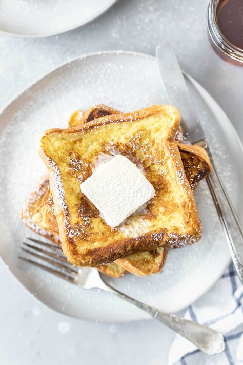 No Milk French Toast, Dairy Free French Toast Bake, Non Dairy French Toast, French Toast With Almond Milk, Coconut Milk French Toast, Dennys French Toast Recipe, Dairy Free French Toast, Brioche French Toast Recipe, Awesome French Toast Recipe