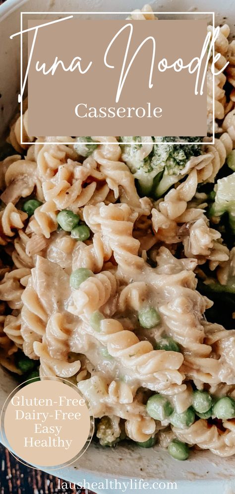 Dairy Free Tuna Casserole, Gluten Free Dairy Free Recipes Dinner, Gluten Free Casserole, Dairy Free Lunch, Quick Easy Lunch, Tuna Casserole Recipes, Dairy Free Recipes Dinner, Dairy Free Pasta, Tuna Noodle