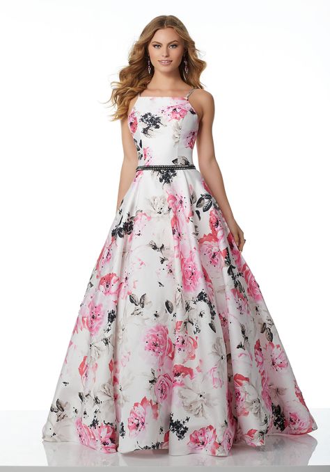 Engagement Frocks, Gowns Floral, Plus Size Floral Dress, Floral Print Dresses, Hunt Coat, Floral Dress Formal, Dresses Satin, Wedding Dress Patterns, Mori Lee