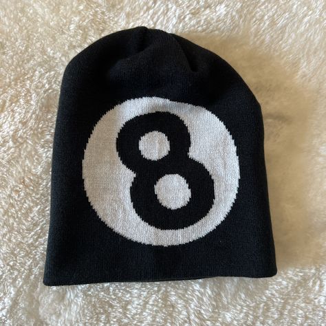 8 Ball Beanie, 8ball Beanie, Streetwear Beanie, Y2k Beanie, Graphic Beanie, Y2k Hat, Cool Beanies, Streetwear Hats, Magic 8 Ball