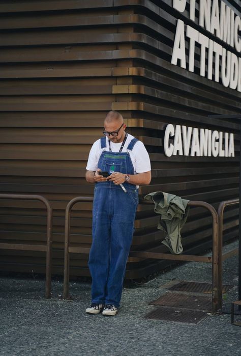 Outfit Man Aesthetic, Jumpsuit Outfit Men, Jumpsuit For Men, Ootd Jumpsuit, Baggy Overalls, Man Aesthetic, Jumpsuit Men, Jumpsuit Outfit, Winter Fits