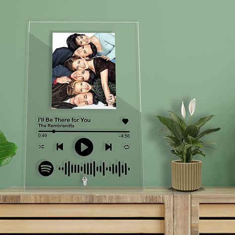 Custom Spotify Plaque Anniversary Ideal Gifts. Spotify Glass Plaque Birthday Gifts for Women - Personalized Acrylic Song with Photo Music Plaque. Spotify Glass Plaque, Glass Spotify Frame, Spotify Frame Gift, Spotify Song Picture, Photo Holder Ideas, Spotify Picture Frame, Spotify Photo Frame, Song Picture Frame, Spotify Gifts