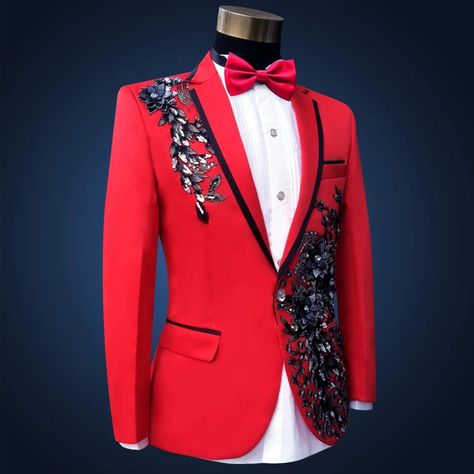 Costumes Faciles, Types Of Suits, Party Outfit Men, Waist Coat, Sequin Formal Dress, Sequin Blazer, Bespoke Suit, Red Suit, Mens Fashion Classy