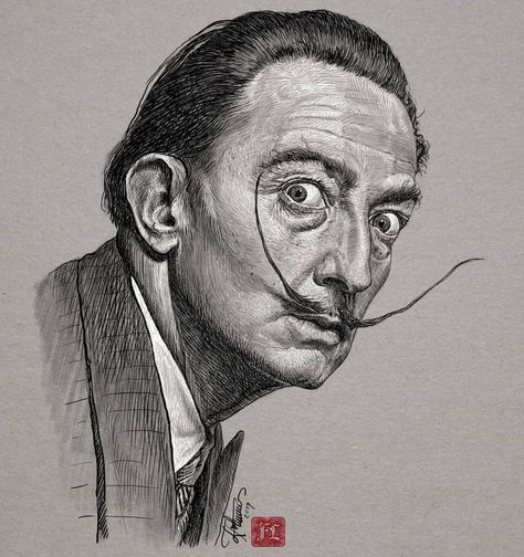 PENCILS  ACADEMY ✏ on Instagram: “Salvador Dali by @lookartchannel Shared by @joadsonarts Use #pencilsacademy” Salvador Dali Drawing, Guitar Drawing, Salvador Dali, Pen Drawing, Dali, Art Inspo, Guitar, Sketch, Pencil