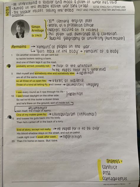 Remains Analysis, Macbeth Revision Gcse Grade 9, Gcse Poetry Anthology, Macbeth Analysis, Annoting Books, Gcse English Poem Analysis, Revision English, Power And Conflict Poetry Revision Notes, Power And Conflict Poetry Revision Ozymandias