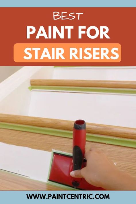 Best Paint For Stair Risers Stair Riser Paint Ideas, Painting Stair Risers, Painted Stair Risers, Stair Riser, Best Paint, Painted Stairs, Stair Risers, Paint Ideas, Cool Paintings