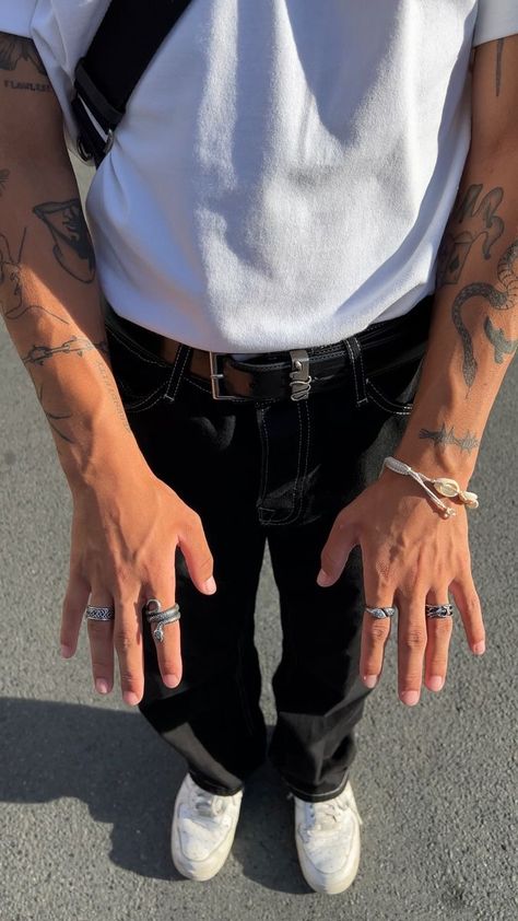 Guys Tattoos Aesthetic, Tattoo Ideas Aesthetic Men, Pinterest Men Aesthetic, Mens Tattoos Aesthetic, Scattered Tattoos Men, Travelling Tattoos Men, Tattoo Man Aesthetic, Aesthetic Tatoos Men, Man With Tattoos Aesthetic