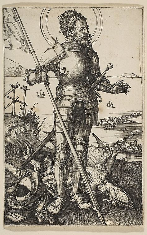 St. George Standing Albrecht Dürer (German, Nuremberg 1471–1528 Nuremberg) Date: n.d. Medium: Engraving