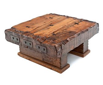 Reclaimed Barn Wood Beam Coffee Table | The Green Head Beam Coffee Table, Barnwood Coffee Table, Reclaimed Beams, Reclaimed Wood Beams, Barnwood Furniture, Barn Wood Projects, Wood Beam, Reclaimed Wood Projects, Log Furniture