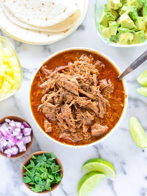 Crock Pot Al Pastor Al Pastor Crockpot, Al Pastor Slow Cooker, Slow Cooker Al Pastor, Pork Al Pastor, Pepper Steak Recipe, Slow Cooker Times, Pork Entrees, Pepper Steak, Crockpot Beef