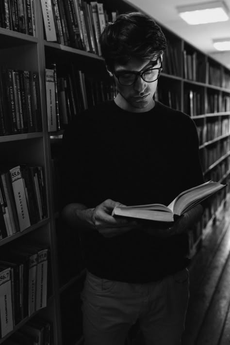 Author Photography Photo Ideas, Library Photoshoot Ideas Men, Library Photo Shoot Men, Men Reading Books, Writer Photoshoot Ideas, School Boy Aesthetic, Library Photoshoot Ideas, Library Photoshoot, Library Photo Shoot