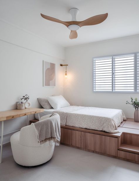 10 Soothing Resale HDB Flats in Bedok We’d Love to Stay In Beadboard Kitchen, Hdb Resale, Lighting Design Ideas, Condominium Design, Space Saving Furniture Bedroom, Bedroom Scandinavian, Singapore Interior Design, Singapore Interior, Scandinavian Style Home