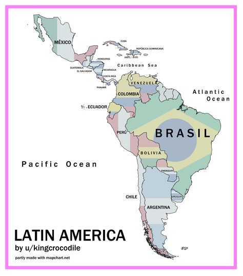 Latin America Aesthetic, Latin America Map, Physical Map, Latin America, Latin American, Cuba, World Map, Map, Travel