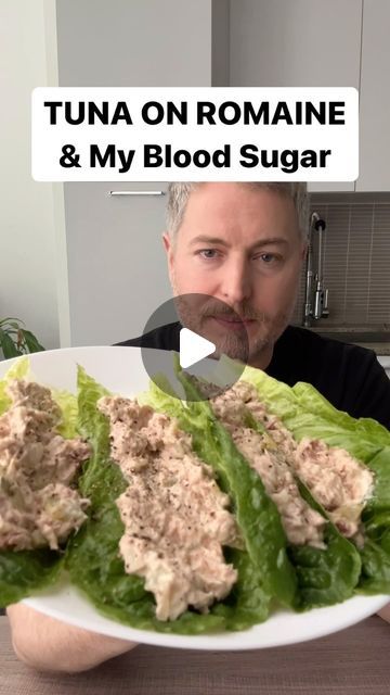 Justin Richard on Instagram: "Tuna salad on Romain lettuce and my blood sugar. How does it affect affect my glucose levels? #glucose #bloodsugar #insulinresistant1 #tunasalad" Low Glucose Meals, Tuna Lunch Ideas, Romaine Lettuce Recipe, Salad Romaine Lettuce, Tuna Lunch, Low Carb Tuna Salad, Romain Lettuce, Tuna Lettuce Wraps, Salad Romaine