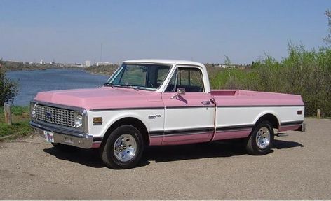 pink pickup truck | ... owned lots of Rancheros, Rangers and F150's...this is my current truck Pink Chevy Trucks, Pink Chevy, Pickup Trucks Camping, Best Pickup Truck, Studebaker Trucks, Pink Truck, Old Pickup, Old Pickup Trucks, Truck Camping