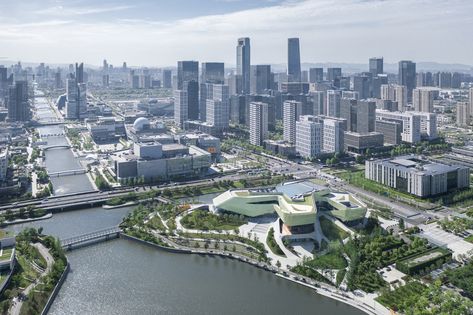 Gallery of Ningbo Urban Planning Exhibition Center / Playze + Schmidhuber - 10 Urban Design Architecture, Cities Skylines, Plan Paris, Skyline Design, Renzo Piano, Futuristic City, Future City, Urban City, Green Landscape