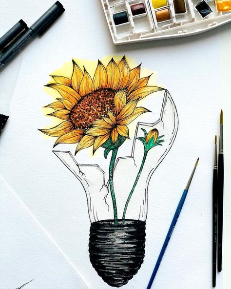 #art #artist #painting #drawing #sketch When you cant find the Sunshine, be the sunshine. ☀️ 🌻 . . . Materials Use Be The Sunshine, Sunflower Drawing, Painting Canvas, Drawing Sketch, Artist Painting, The Sunshine, Art Artist, Sunflower, Sketch