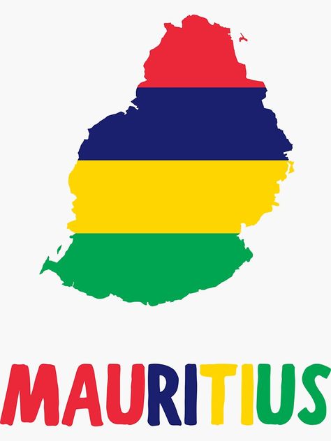 "MAURITIUS" Sticker by Alligatorgod | Redbubble Happy Independence Day Wallpaper, Mauritius Flag, Independence Day Drawing, Independence Day Wallpaper, Flag Printable, Happy Independence Day, Mauritius, Pictures To Draw, Independence Day