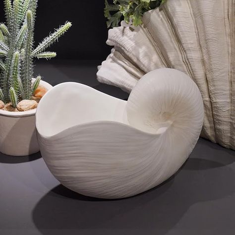 Amazon.com : Braxio Modern Home Decor Sea Shell - Beach Themed Bathroom Home Indoor Resin Seashell Planter Pots Shelf Decor 12.25 * 6.25 * 8.25 Inch : Home & Kitchen Modern Traditional Home Design, Seashell Planter, Green Floral Decor, Beach Themed Bathroom, Modern Traditional Home, Big Wall Decor, Themed Bathroom, Beach Theme Bathroom, Table Decor Living Room