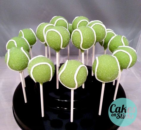 tennis ball cake pops Golf And Tennis Theme Party, Tennis Cake Pops, Tennis Ball Cake Pops, Tennis Cake Ideas Birthdays, Tennis Cakes, Tennis Ball Cake, Tennis Cupcakes, Tennis Decorations, Tennis Crafts