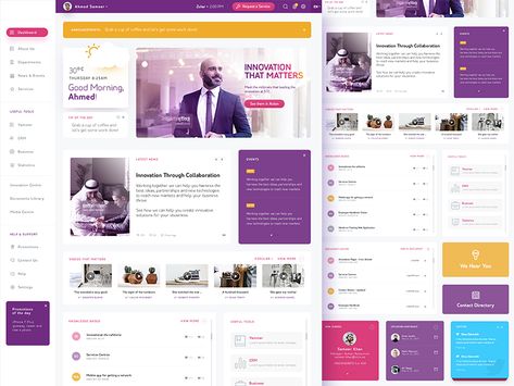 Enterprise Intranet Portal by Hannah Milan on Dribbble Sharepoint Design, Sharepoint Intranet, Intranet Portal, Portal Design, Dashboard Ui, Creative Web Design, Web Technology, Dashboard Design, Web Design Trends